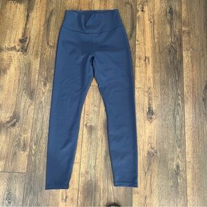 Wilo the Label Women’s Classic Ribbed High Rise Leggings Navy Gym Size Medium